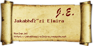 Jakabházi Elmira névjegykártya